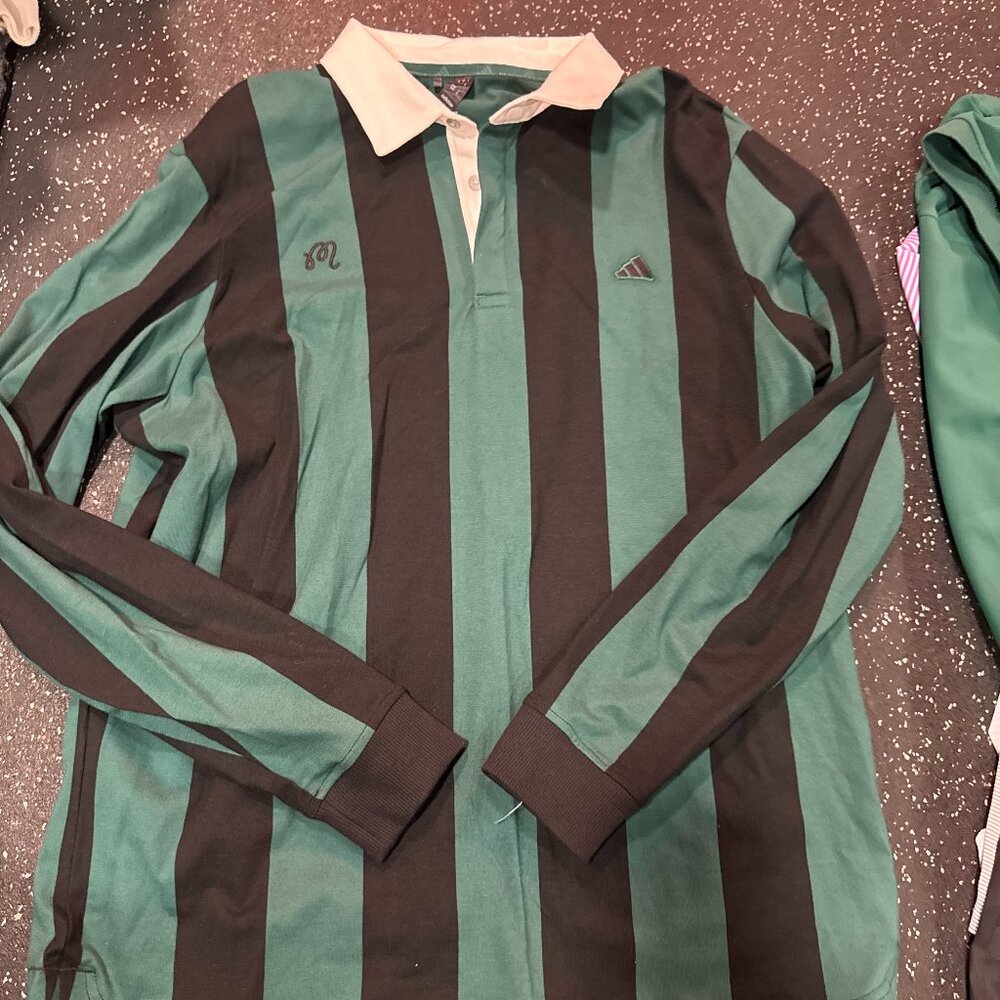 Malbon x Adidas Go-To Long Sleeve Rugby Polo Shirt